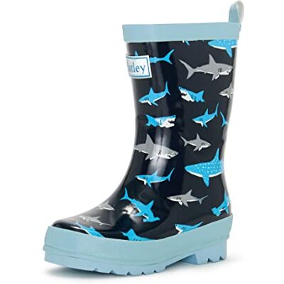 Hatley Jungen Regenstiefel Printed Wellington Rain Boot, Hai Shark Frenzy, 20 Hatley Jungen Regenstiefel Printed Wellington Rain Boot, Hai Shark Frenzy, 20