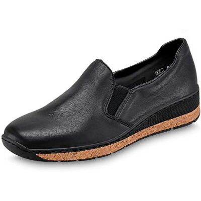 Rieker Frühjahr/Sommer, Damen Slipper, Schwarz (Schwarz 00), 39 EU (6 UK) Rieker Frühjahr/Sommer, Damen Slipper, Schwarz (Schwarz 00), 39 EU (6 UK)