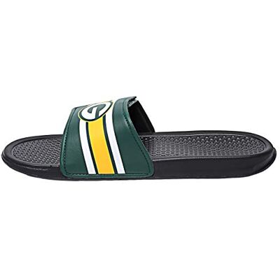 FOCO Herren Green Bay Packers Legacy Sport-Slipper mit Klettverschluss, gestreift, Größe XL FOCO Herren Green Bay Packers Legacy Sport-Slipper mit Klettverschluss, gestreift, Größe XL