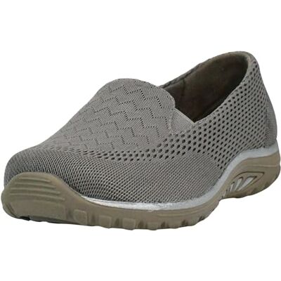 Skechers Reggae Fest-Wicker Loafer für Damen, flach, Dark Taupe, 38.5 EU Skechers Reggae Fest-Wicker Loafer für Damen, flach, Dark Taupe, 38.5 EU