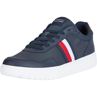 Tommy Hilfiger Herren Court Sneaker Low Top, Blau (Desert Sky), 40 Tommy Hilfiger Herren Court Sneaker Low Top, Blau (Desert Sky), 40