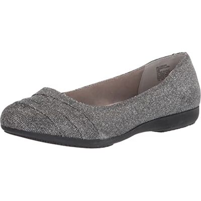 CLIFFS BY WHITE MOUNTAIN Damen Clara Ballerinas, Zinn, Glitzer, Stoff, 37 EU Weit CLIFFS BY WHITE MOUNTAIN Damen Clara Ballerinas, Zinn, Glitzer, Stoff, 37 EU Weit