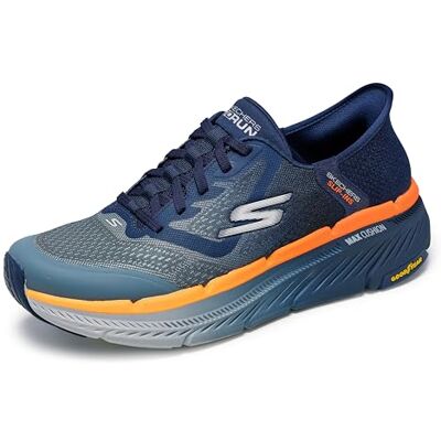 Skechers Max Cushioning Premier 2.0 Ascendant II Herren-Schlupfschuhe, freihändig, Marineblau/Orange, 47.5 EU Skechers Max Cushioning Premier 2.0 Ascendant II Herren-Schlupfschuhe, freihändig, Marineblau/Orange, 47.5 EU
