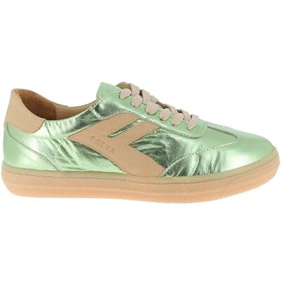Andrea Conti Damen Low Top Sneaker, Metallic Grün Camel, 42 EU Andrea Conti Damen Low Top Sneaker, Metallic Grün Camel, 42 EU