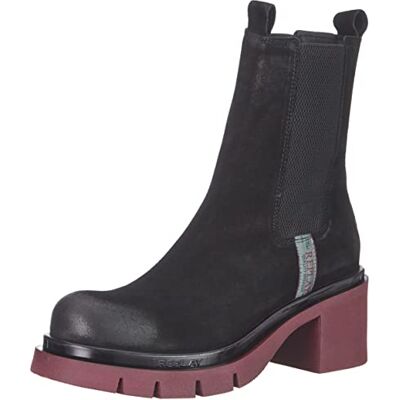 Replay Damen AVRYL Suede Chelsea-Stiefel, 003BLACK, 39 EU Replay Damen AVRYL Suede Chelsea-Stiefel, 003BLACK, 39 EU