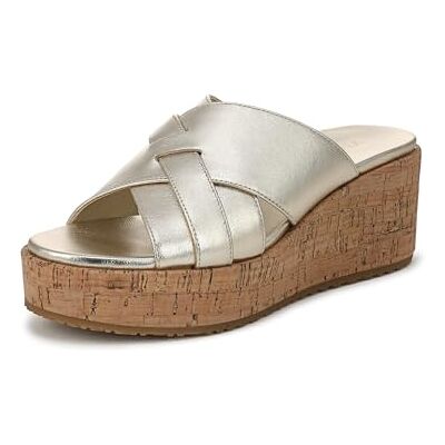 Vionic Damen Dawn Keilsandalen, Gold Leder, Mittel, EU 40 Vionic Damen Dawn Keilsandalen, Gold Leder, Mittel, EU 40