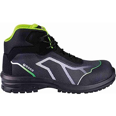 BASE Protection Oren Top Unfallsstiefel für Damen und Herren, Schwarz/Grün, Größe 43 BASE Protection Oren Top Unfallsstiefel für Damen und Herren, Schwarz/Grün, Größe 43