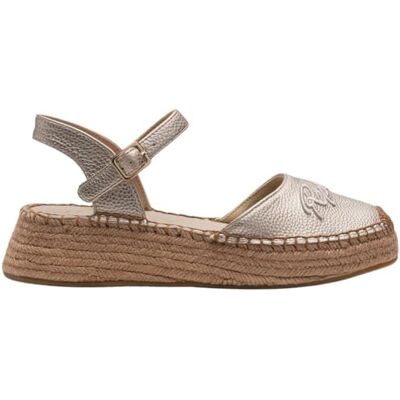 Replay Damen Espadrilles Sandalen, Platin 045 (Silber), 38 Replay Damen Espadrilles Sandalen, Platin 045 (Silber), 38