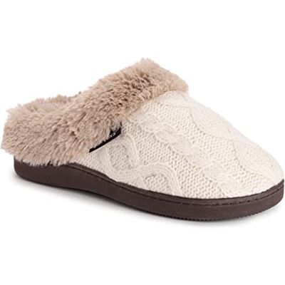MUK LUKS Damen Suzanne Clog Hausschuhe, elfenbeinfarben, 35.5/36.5 EU MUK LUKS Damen Suzanne Clog Hausschuhe, elfenbeinfarben, 35.5/36.5 EU