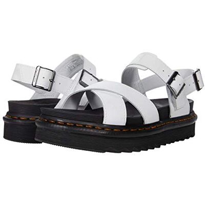 Dr. Martens Dr Martens Cross Strap Sandal Boots, White, 40 EU Dr. Martens Dr Martens Cross Strap Sandal Boots, White, 40 EU