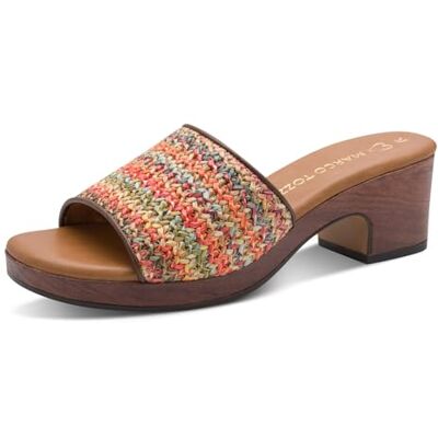 MARCO TOZZI Damen 2-27260-46 Pantolette, Mocca Multi, 40 EU MARCO TOZZI Damen 2-27260-46 Pantolette, Mocca Multi, 40 EU