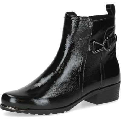 CAPRICE Damen Stiefeletten aus Leder Kleiner Absatz, Schwarz (Black Naplak), 36.5 EU CAPRICE Damen Stiefeletten aus Leder Kleiner Absatz, Schwarz (Black Naplak), 36.5 EU