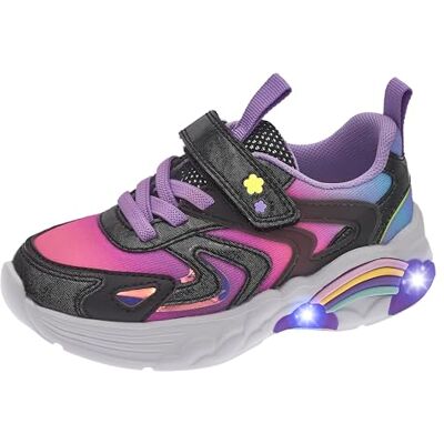 Chicco Mädchen Sneaker mit Bunten Lichtern in der Sohle mit Doppeltem Klettverschluss FW25 253 Chicco Mädchen Sneaker mit Bunten Lichtern in der Sohle mit Doppeltem Klettverschluss FW25 253