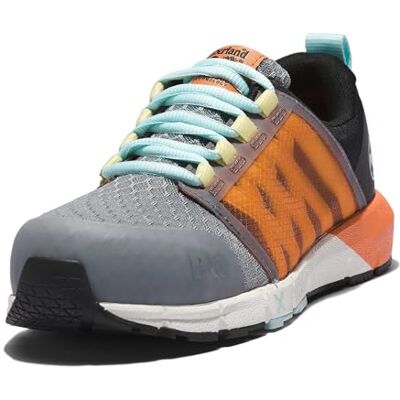 Timberland Damen Radius Composite Safety Toe Athletic Industrial Work Shoe Industrieller athletischer Arbeitsschuh, Grau/Schwarz/Orange, 37 EU Timberland Damen Radius Composite Safety Toe Athletic Industrial Work Shoe Industrieller athletischer Arbeitsschuh, Grau/Schwarz/Orange, 37 EU