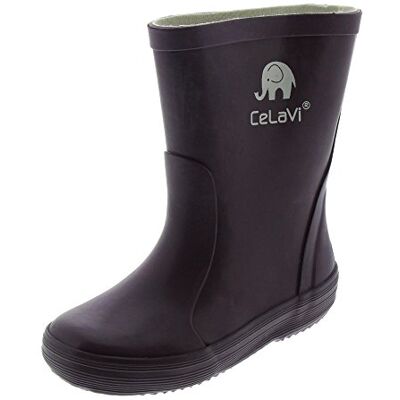 Celavi Unisex Kinder Basic Wellies-solid Gummistiefel, Burgundy Celavi Unisex Kinder Basic Wellies-solid Gummistiefel, Burgundy