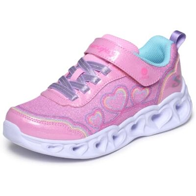 Skechers Mädchen Heart Lights Turnschuhe, Pink Textile Synthetic Multi Trim, 35.5 EU Skechers Mädchen Heart Lights Turnschuhe, Pink Textile Synthetic Multi Trim, 35.5 EU