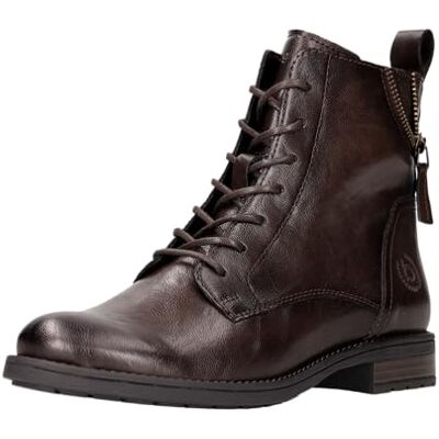 Bugatti Damen Schnür-Stiefeletten 415AFS3X5000-6100 Weite Normal Reißverschluss Kunstleder Dark Brown 39 EU Bugatti Damen Schnür-Stiefeletten 415AFS3X5000-6100 Weite Normal Reißverschluss Kunstleder Dark Brown 39 EU