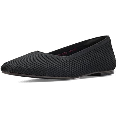 Skechers Damen Cleo Square-Blissful Soul Ballerinas, Schwarz, 39 EU Skechers Damen Cleo Square-Blissful Soul Ballerinas, Schwarz, 39 EU