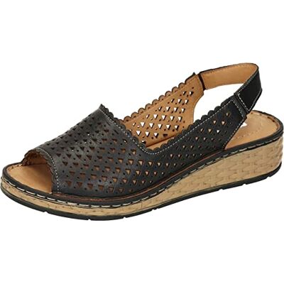 Manitu 910163-01, Damen-Sandalen, Schwarz, 37 EU, Schwarz, 37 EU Manitu 910163-01, Damen-Sandalen, Schwarz, 37 EU, Schwarz, 37 EU