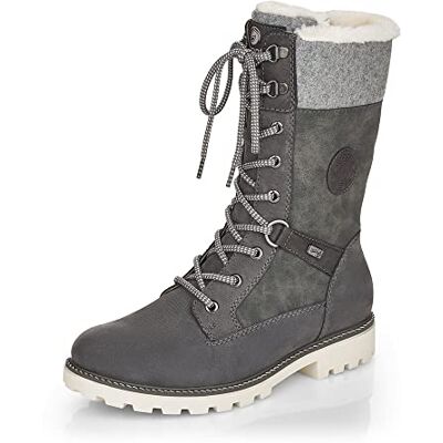 Remonte Damen Winterstiefel D8474, Frauen Stiefel,lose Einlage,Winterboots,schnürstiefel,warm,gefüttert,tex,grau Kombi,36 EU / 3.5 UK Remonte Damen Winterstiefel D8474, Frauen Stiefel,lose Einlage,Winterboots,schnürstiefel,warm,gefüttert,tex,grau Kombi,36 EU / 3.5 UK