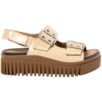 ART Damen 1579 Brighton Flache Sandale, Champagner, 37 EU ART Damen 1579 Brighton Flache Sandale, Champagner, 37 EU