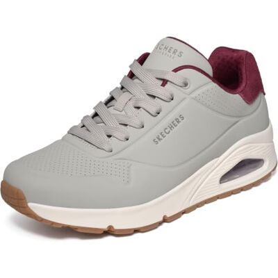 Skechers Herren UNO Suited On Air Turnschuhe, Taupe Durabuck/Burgundy Suede/Mesh, 46 EU Skechers Herren UNO Suited On Air Turnschuhe, Taupe Durabuck/Burgundy Suede/Mesh, 46 EU