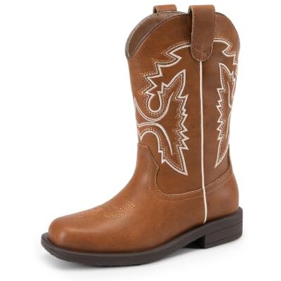DREAM PAIRS Jungen Mädchen Cowboy Stiefel Herbststiefel Westernstiefel Kinder Mittlere Schuhe Rutschfest Bequem Zum Hineinschlüpfen DREAM PAIRS Jungen Mädchen Cowboy Stiefel Herbststiefel Westernstiefel Kinder Mittlere Schuhe Rutschfest Bequem Zum Hineinschlüpfen