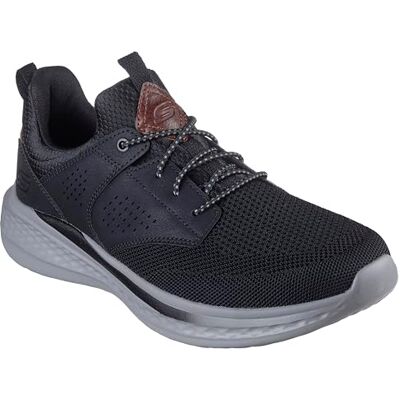 Skechers Herren Slade-Breyer 210892 Gestrickte Netz-Bungee-Spitze mit Viertelkäfig-Slipper, Schwarz, 47.5 EU Skechers Herren Slade-Breyer 210892 Gestrickte Netz-Bungee-Spitze mit Viertelkäfig-Slipper, Schwarz, 47.5 EU