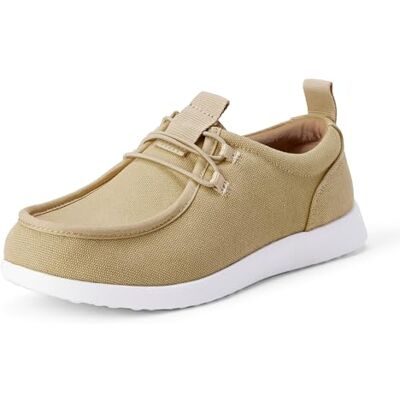 Amazon Herren Moc-Toe-Halbschuh aus Leinen, Naturweiß, 40 EU Amazon Herren Moc-Toe-Halbschuh aus Leinen, Naturweiß, 40 EU
