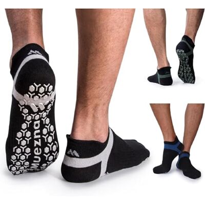 Muezna Unisex yoga rutschfeste socken, antiskid pilates, barre, bikram fitness krankenhaus slipper socken mit grips männer schuh größe 11,5-13 schwarz + grau/schwarz + navy Muezna Unisex yoga rutschfeste socken, antiskid pilates, barre, bikram fitness krankenhaus slipper socken mit grips männer schuh größe 11,5-13 schwarz + grau/schwarz + navy