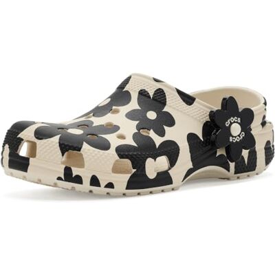 Crocs ,Unisex Kinder,Classic Pop Petals Clog K,Summit Weiß/Schwarz,34-35 Crocs ,Unisex Kinder,Classic Pop Petals Clog K,Summit Weiß/Schwarz,34-35