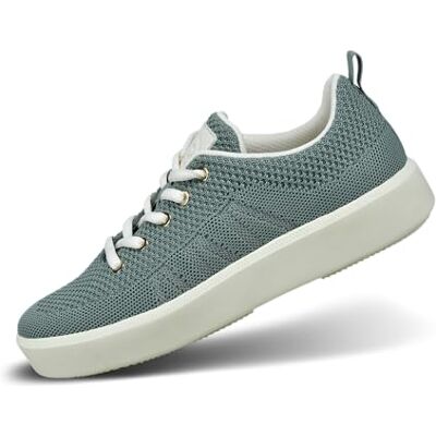 Bugatti Damen Grüne Gestrickte Mesh-Sneaker mit Schnürverschluss, Logodetails, Atmungsaktivem Design, Flexiblen Eva-Sohlen und Leichter Dämpfung., grün/Offwhite, 41 EU Bugatti Damen Grüne Gestrickte Mesh-Sneaker mit Schnürverschluss, Logodetails, Atmungsaktivem Design, Flexiblen Eva-Sohlen und Leichter Dämpfung., grün/Offwhite, 41 EU