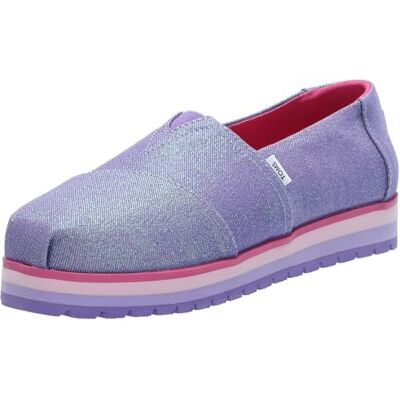 TOMS Mädchen Alpargata Plattform, Passionflower Glimmer Twill, 30 EU TOMS Mädchen Alpargata Plattform, Passionflower Glimmer Twill, 30 EU