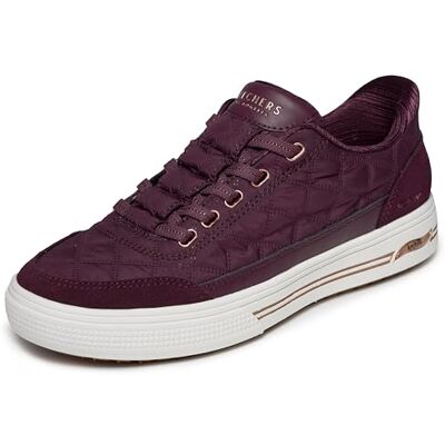 Skechers Damen Arch Fit Arcade Cuddle Steps Turnschuhe, Wine Nylon Duraleather Suede, 43 EU Skechers Damen Arch Fit Arcade Cuddle Steps Turnschuhe, Wine Nylon Duraleather Suede, 43 EU