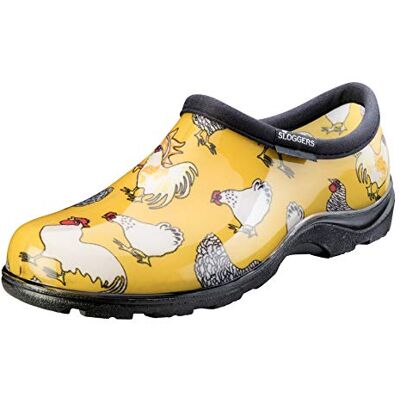 Sloggers Wasserdichter Gartenschuh für Damen Outdoor Slip On Regen und Garten Clogs mit Premium Comfort Innensohle, (Hühner Narzisse Gelb), (Größe 40) Sloggers Wasserdichter Gartenschuh für Damen Outdoor Slip On Regen und Garten Clogs mit Premium Comfort Innensohle, (Hühner Narzisse Gelb), (Größe 40)