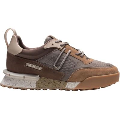 Replay Herren Hybrid Sneaker, Taupe (Braun), 41 Replay Herren Hybrid Sneaker, Taupe (Braun), 41