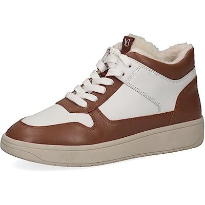 CAPRICE Damen Sneaker hoch mit Fütterung Winter, Braun (Cognac/White), 39 EU CAPRICE Damen Sneaker hoch mit Fütterung Winter, Braun (Cognac/White), 39 EU