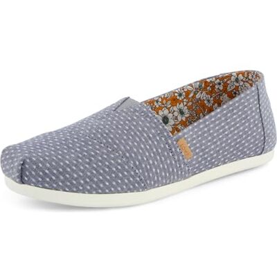 TOMS Damen Alpargata Classic Loafer Flat, Niagara Mist Chambray Dot, 38.5 EU TOMS Damen Alpargata Classic Loafer Flat, Niagara Mist Chambray Dot, 38.5 EU