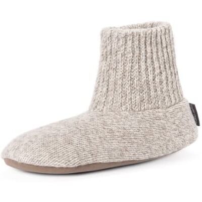MUK LUKS Herren Morty Ragg Wolle Hausschuh, Hellbeige, Large MUK LUKS Herren Morty Ragg Wolle Hausschuh, Hellbeige, Large