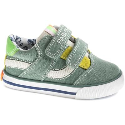 Pablosky Gummi 984680 Baby-Sneaker, Grün, 21 EU Breite Pablosky Gummi 984680 Baby-Sneaker, Grün, 21 EU Breite