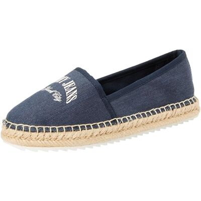 Tommy Jeans Damen Espadrilles Stoffschuhe, Blau (Dark Night Navy), 38 Tommy Jeans Damen Espadrilles Stoffschuhe, Blau (Dark Night Navy), 38