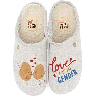 HOT POTATOES Herren Ploce Hausschuh, grau, 41 EU HOT POTATOES Herren Ploce Hausschuh, grau, 41 EU