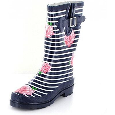 Beck Damen Stripes Gummistiefel, Blau, 39 EU Beck Damen Stripes Gummistiefel, Blau, 39 EU