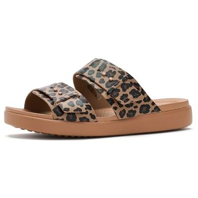 Crocs Brooklyn Damen Animal Buckle Low Sandale, Leopard Sepia, 42 EU Crocs Brooklyn Damen Animal Buckle Low Sandale, Leopard Sepia, 42 EU