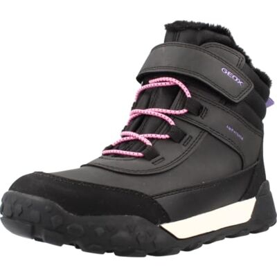 Geox JUNIOR J TREKKYUP GIRL B ABX ANKLE BOOTS BLACK/LILAC 37_EU Geox JUNIOR J TREKKYUP GIRL B ABX ANKLE BOOTS BLACK/LILAC 37_EU