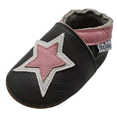 Mejale Lauflernschuhe Jungen 0–3 Jahre – Leder Babyschuhe mit weicher Rutschfester Sohle, Slip-On Baby Schuhe für Laufanfänger & Kleinkinder,Dunkelgrau,0-6 Monate,S Mejale Lauflernschuhe Jungen 0–3 Jahre – Leder Babyschuhe mit weicher Rutschfester Sohle, Slip-On Baby Schuhe für Laufanfänger & Kleinkinder,Dunkelgrau,0-6 Monate,S