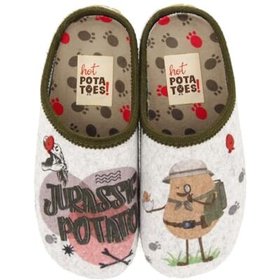 HOT POTATOES EFERDING, Hausschuh Herren, Gris, 35 EU HOT POTATOES EFERDING, Hausschuh Herren, Gris, 35 EU