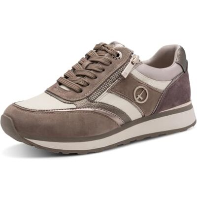 Tamaris Damen Sneaker Low flach, braun (Taupe Comb),38 Tamaris Damen Sneaker Low flach, braun (Taupe Comb),38