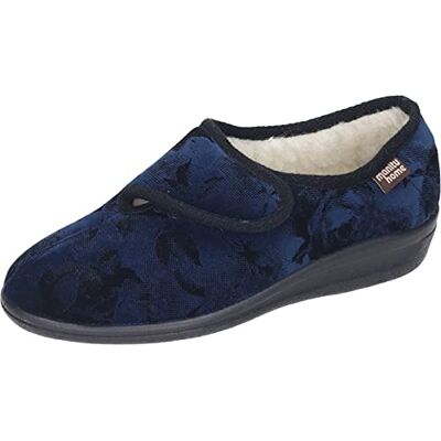 Manitu Home Damen Hausschuhe, Blau, 37 EU Manitu Home Damen Hausschuhe, Blau, 37 EU