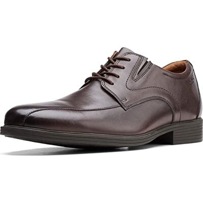 Clarks Herren Whiddon Pace Oxford, Dark Tan Leder, 44 EU Clarks Herren Whiddon Pace Oxford, Dark Tan Leder, 44 EU